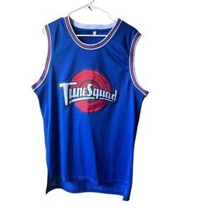 Vtg 90s Y2K Looney Tune Squad Space Jam Basketball Jersey Michael Jordan Size L